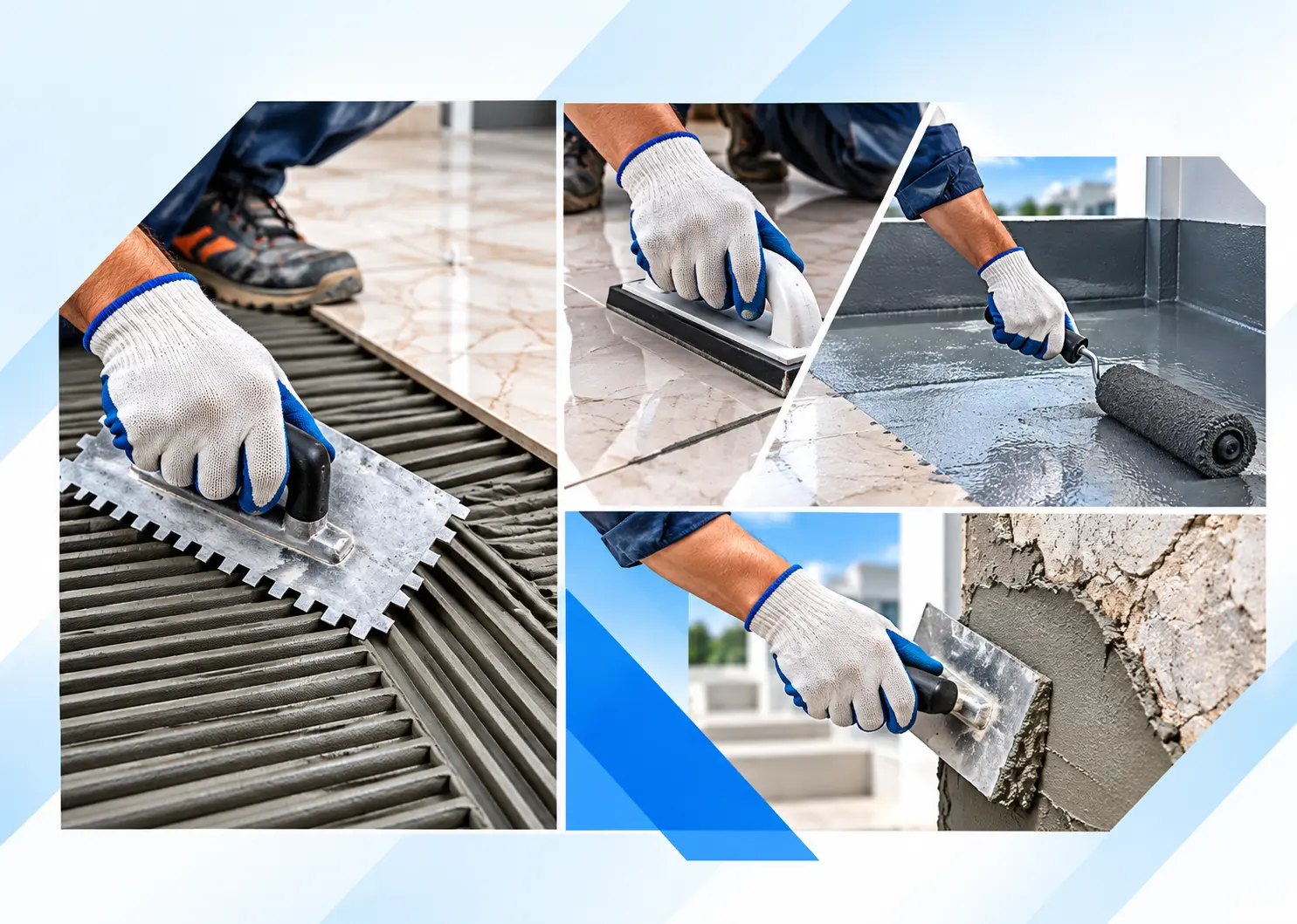 Tile installation and modern construction by Aarya Adhesives